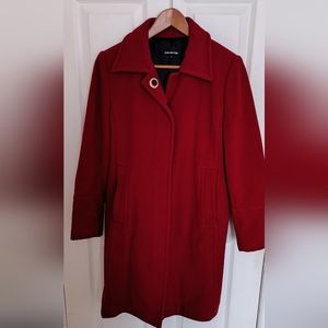 Red New York Jones Cashmere Wool Coat Size 6
